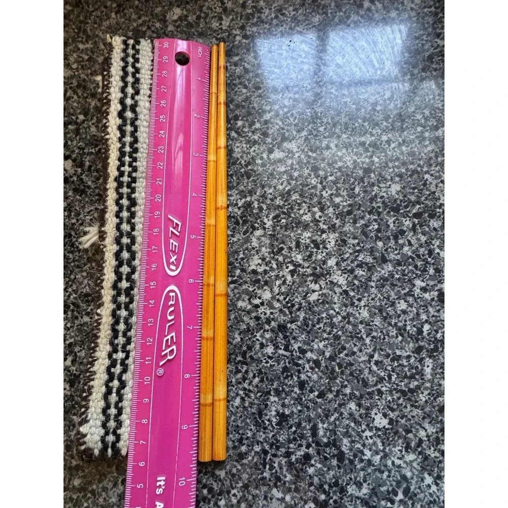 Vintage Handmade‎ Chopsticks With Crocheted Case